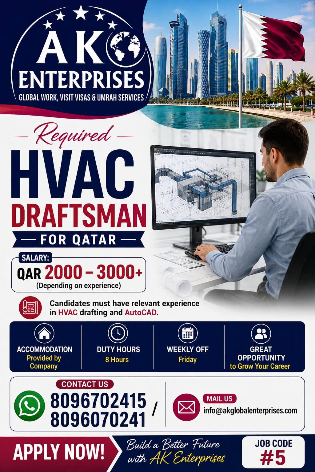 Urgently Requirement for Qatar Urgently Requirement for Qatar