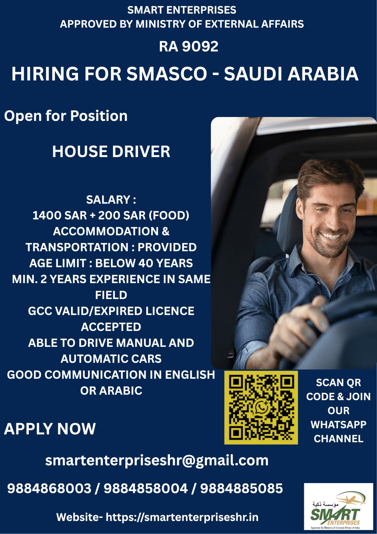 URGENT REQUIREMENT FOR SAUDI ARABIA