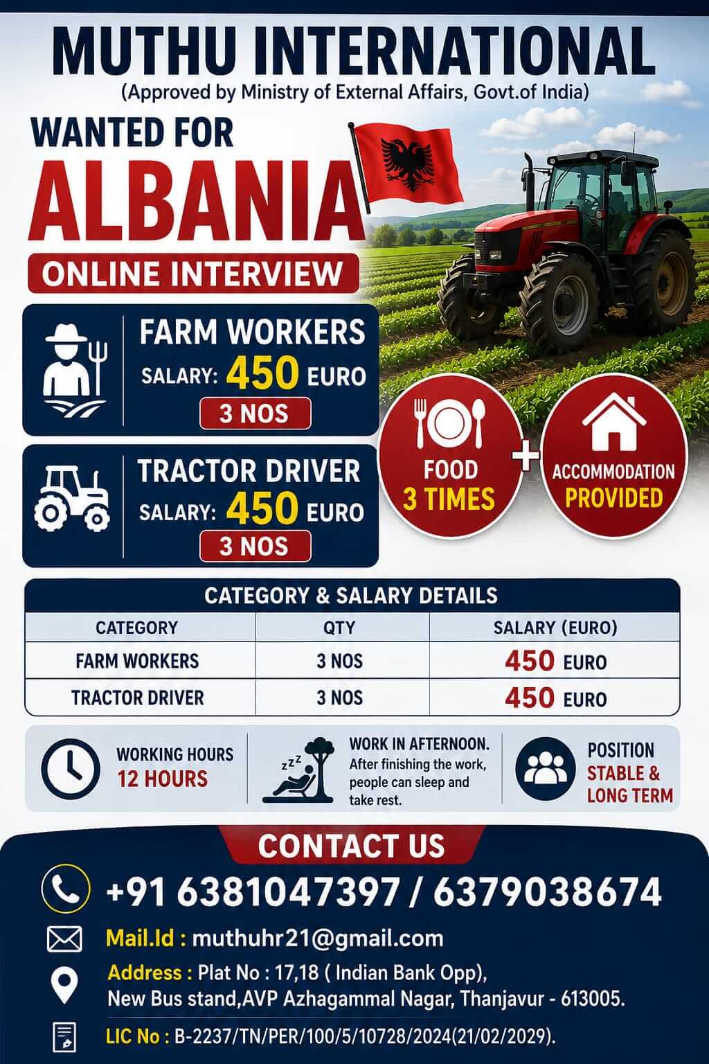 WANTED FOR ALBANIA WANTED FOR ALBANIA