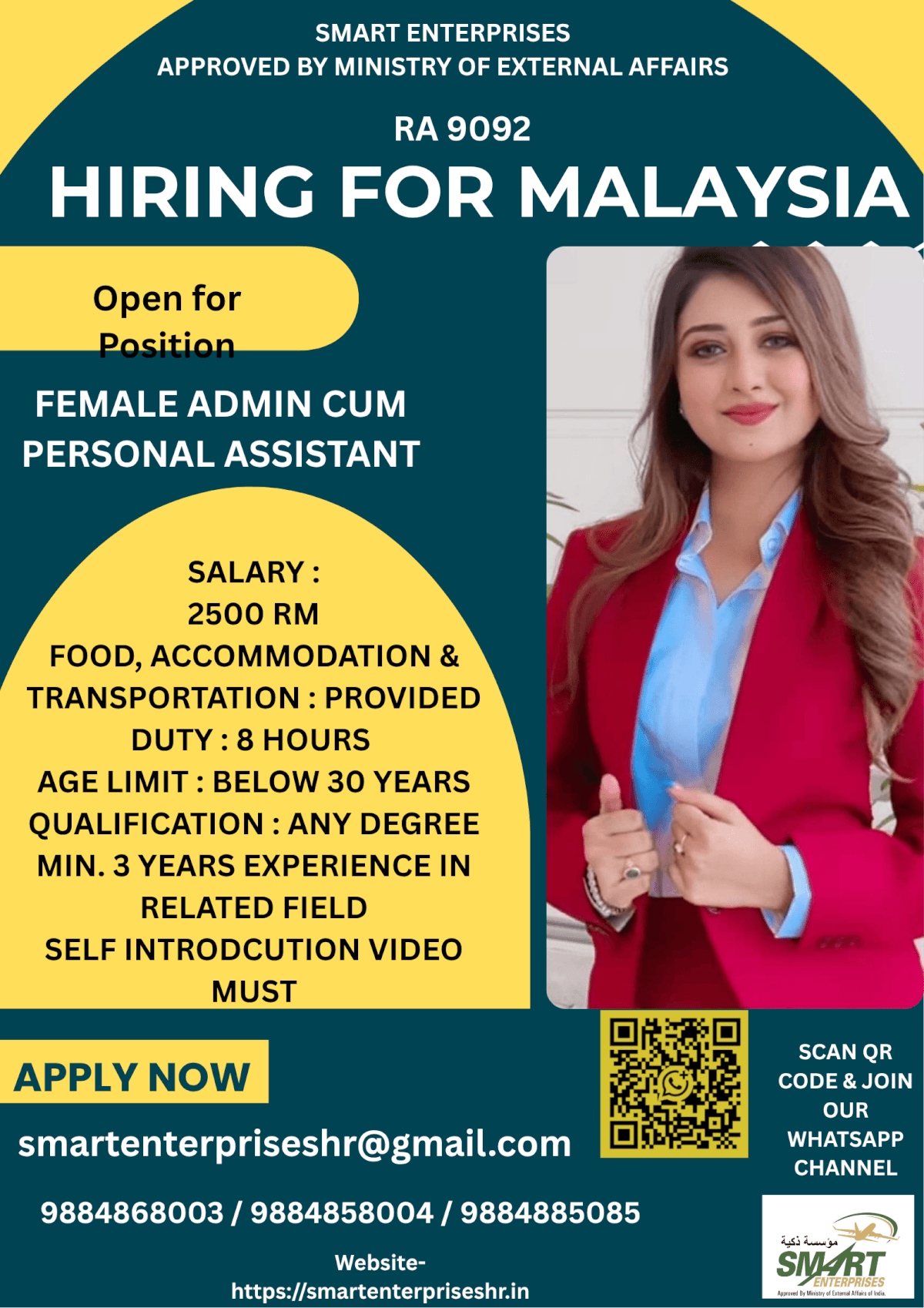URGENT REQUIREMENT FOR MALAYSIA