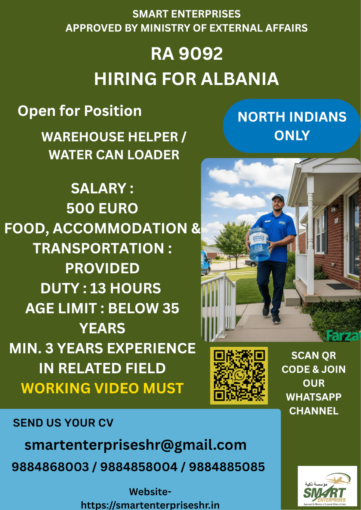 URGENT REQUIREMENT FOR ALBANIA