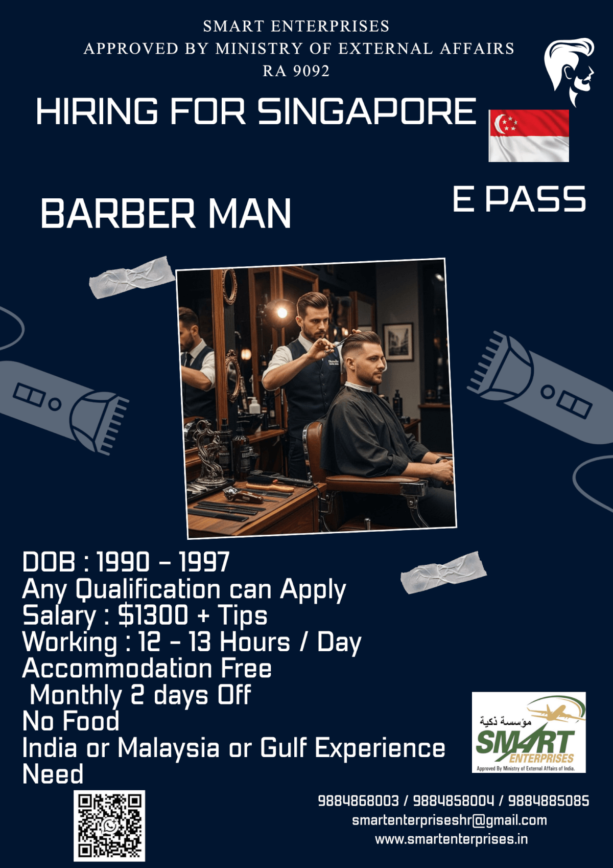 HIRING FOR SINGAPORE