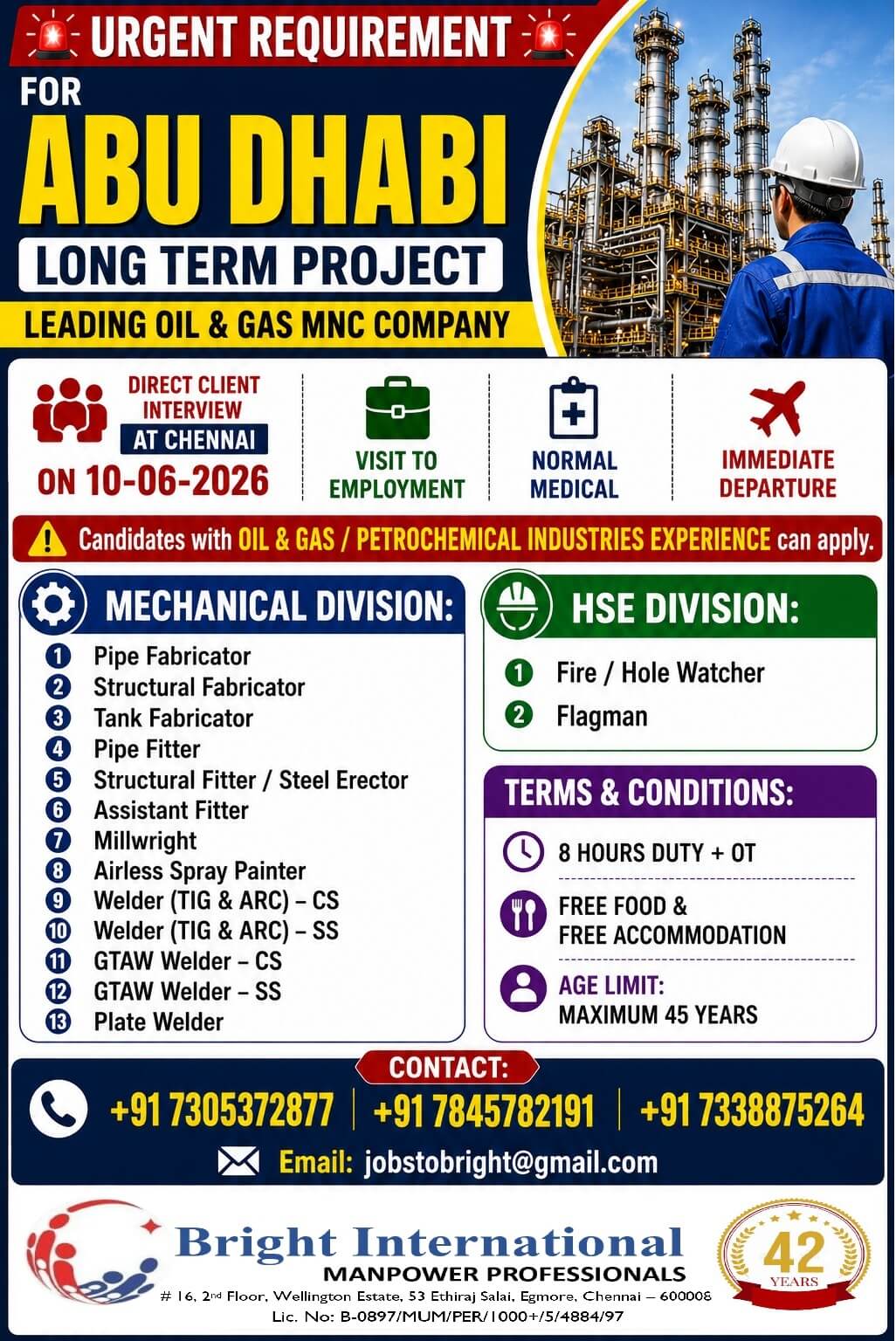 Abu Dhabi - Long Term Requirement Abu Dhabi - Long Term Requirement