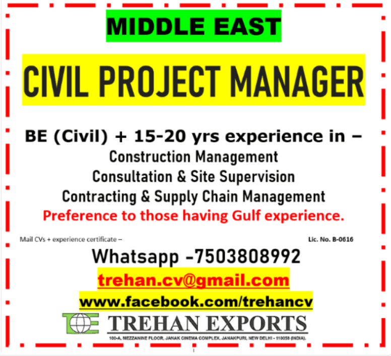 CIVIL PROJECT MANAGER CIVIL PROJECT MANAGER