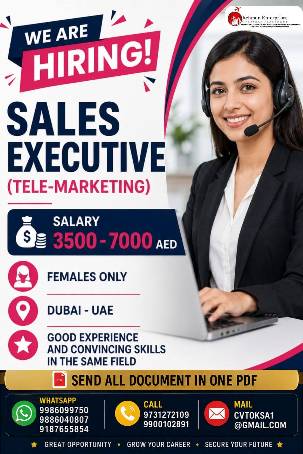 HIRING FOR SALES EXECUTIVE -TELE MARKETING-FEMALES ONLY-DUBAI HIRING FOR SALES EXECUTIVE -TELE MARKETING-FEMALES ONLY-DUBAI