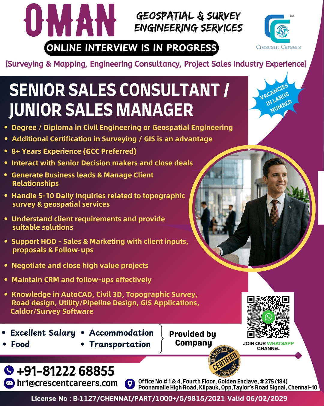 SENIOR SALES CONSULTANT / JUNIOR SALES MANAGER SENIOR SALES CONSULTANT / JUNIOR SALES MANAGER