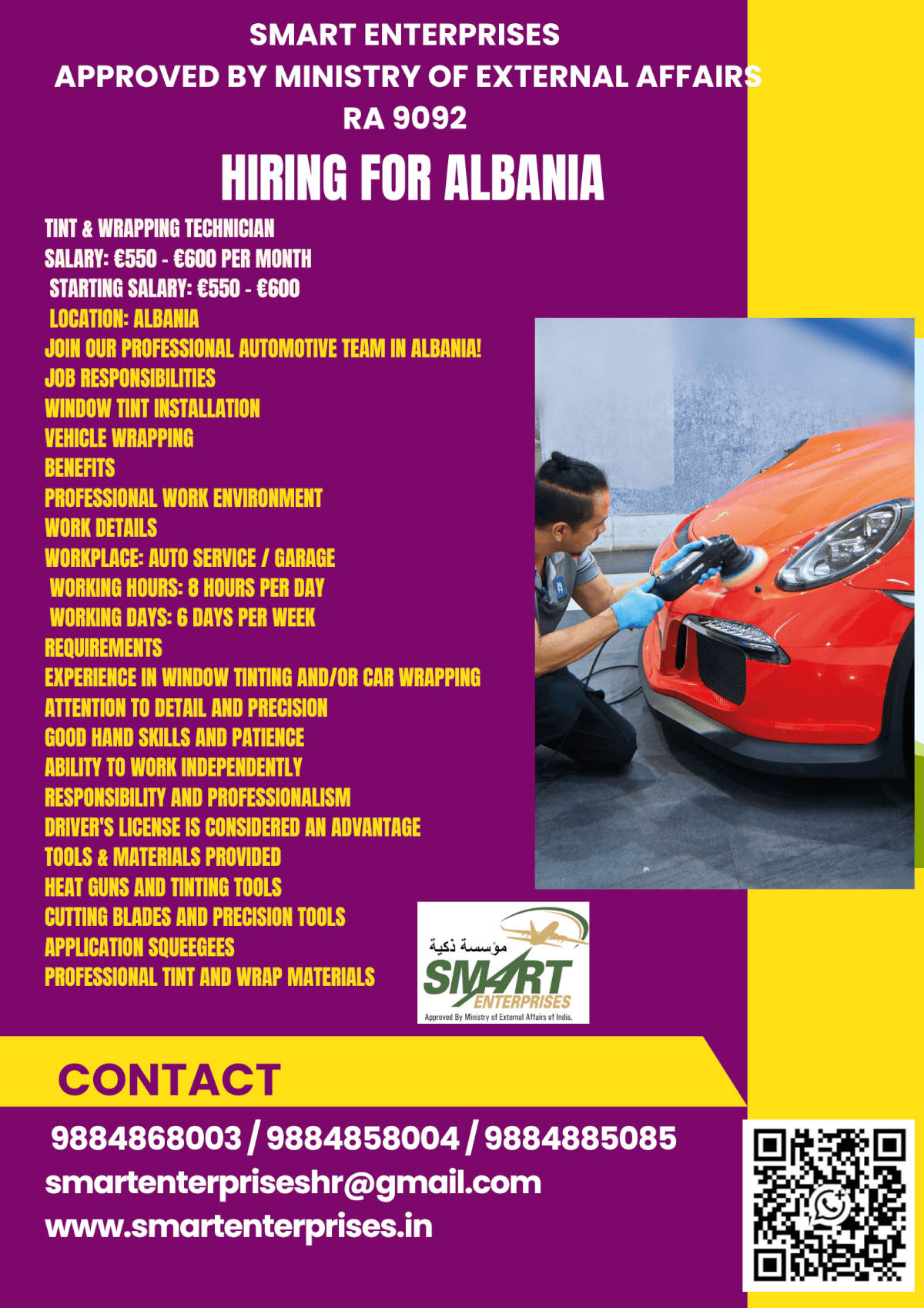 hiring for ALBANIA