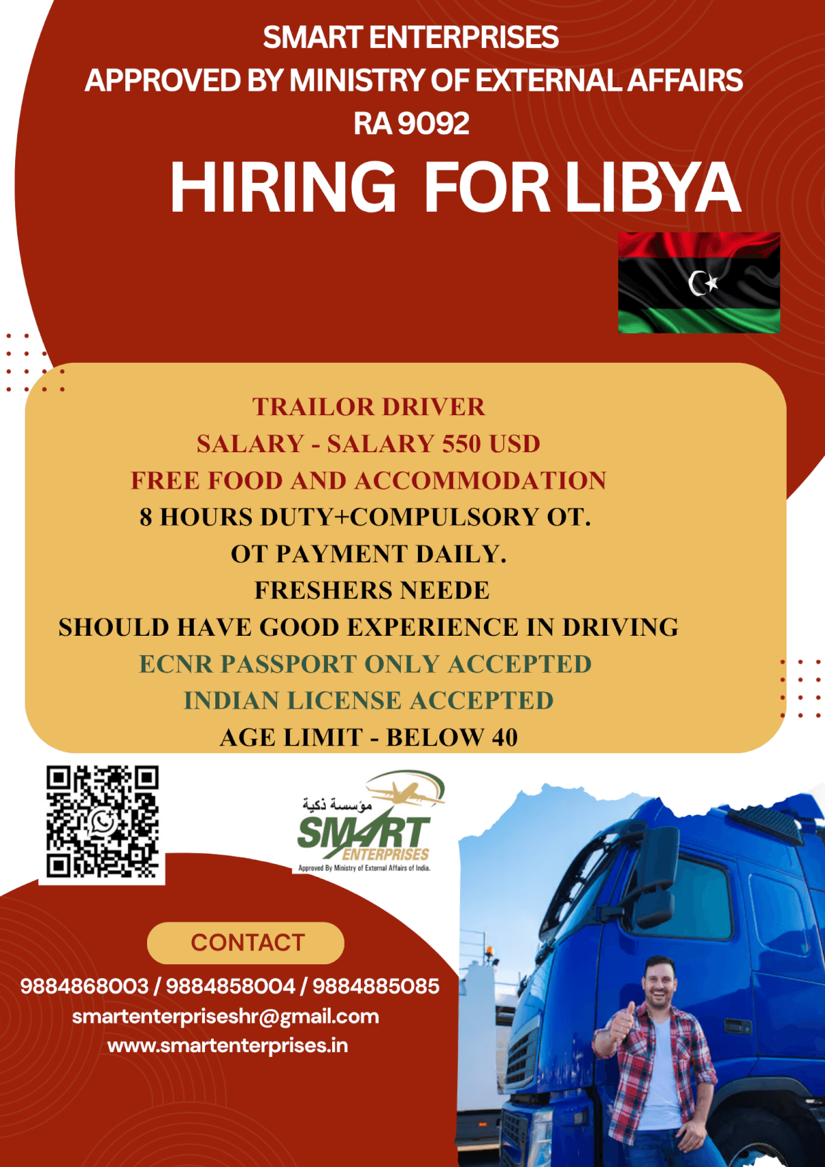 HIRING FOR LIBYA