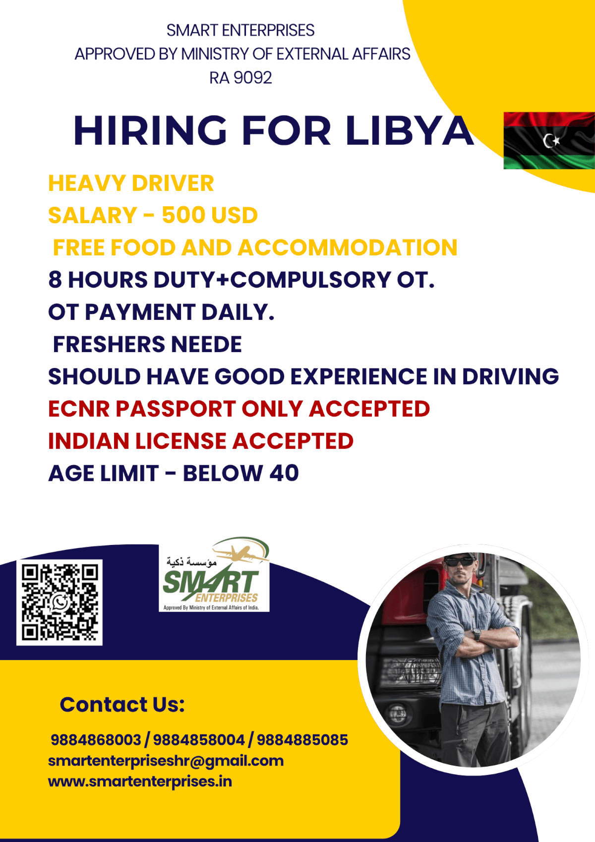 HIRING FOR LIBYA