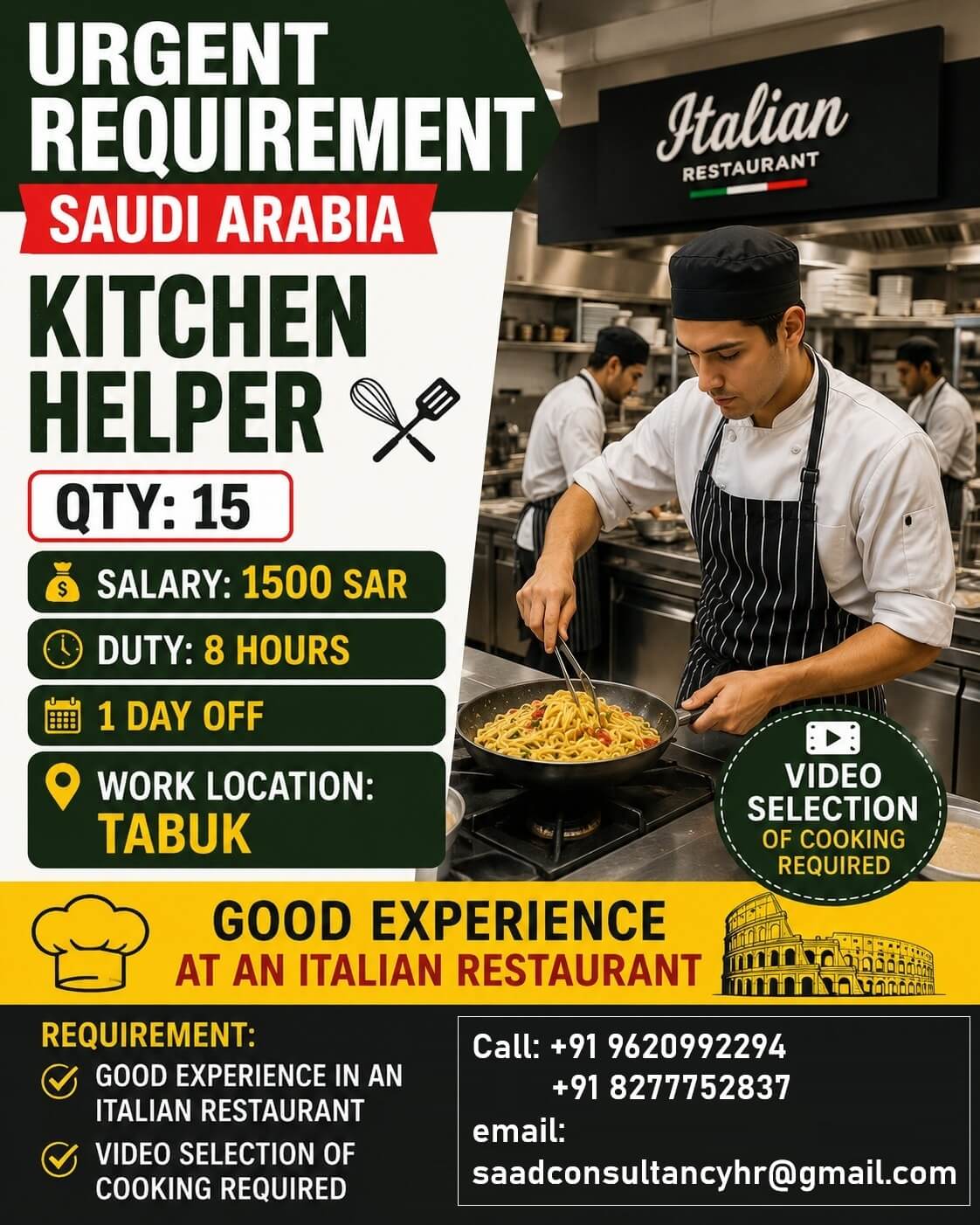 HIRING FOR KITCHEN HELPER HIRING FOR KITCHEN HELPER