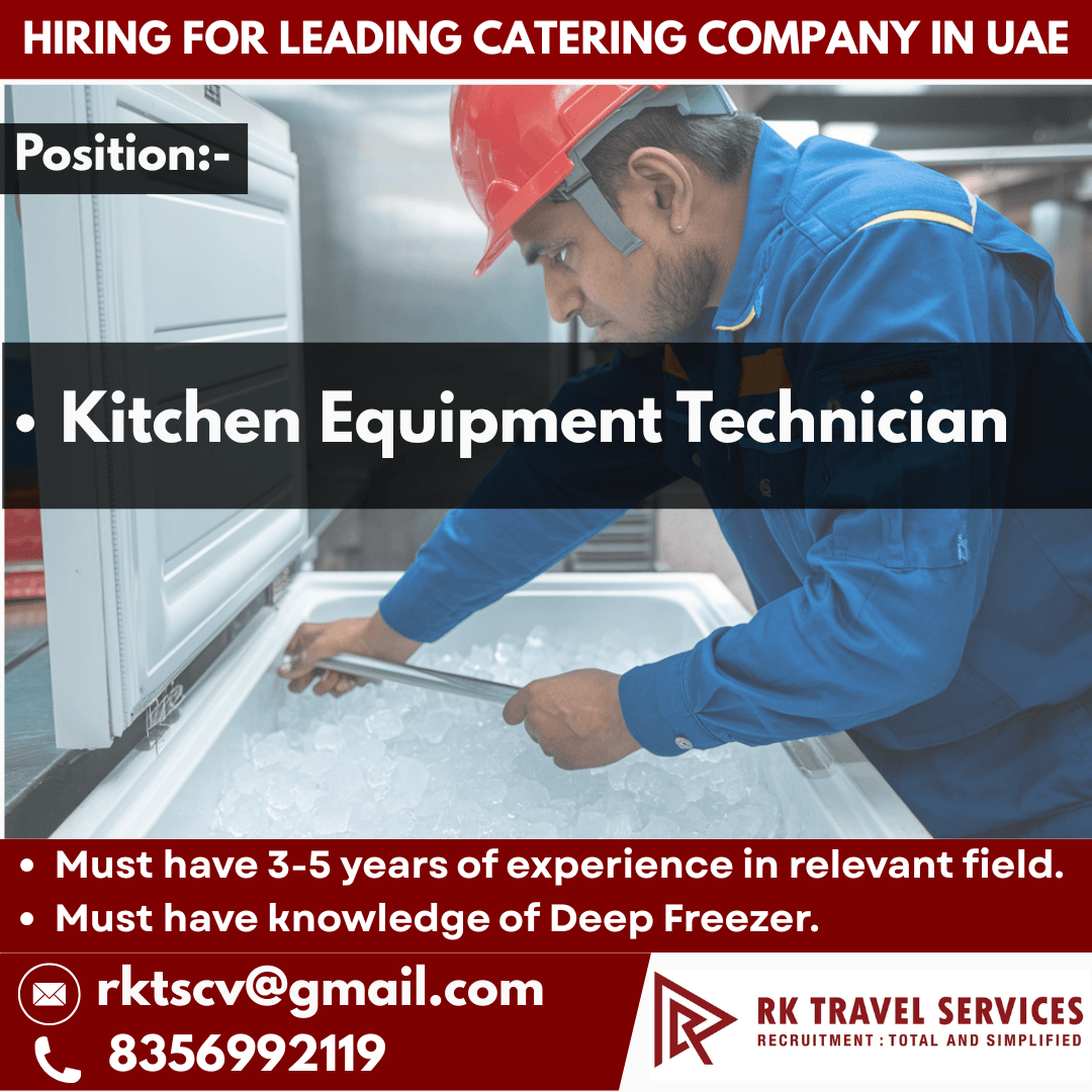HIRING FOR LEADING CATERING COMPANY IN UAE