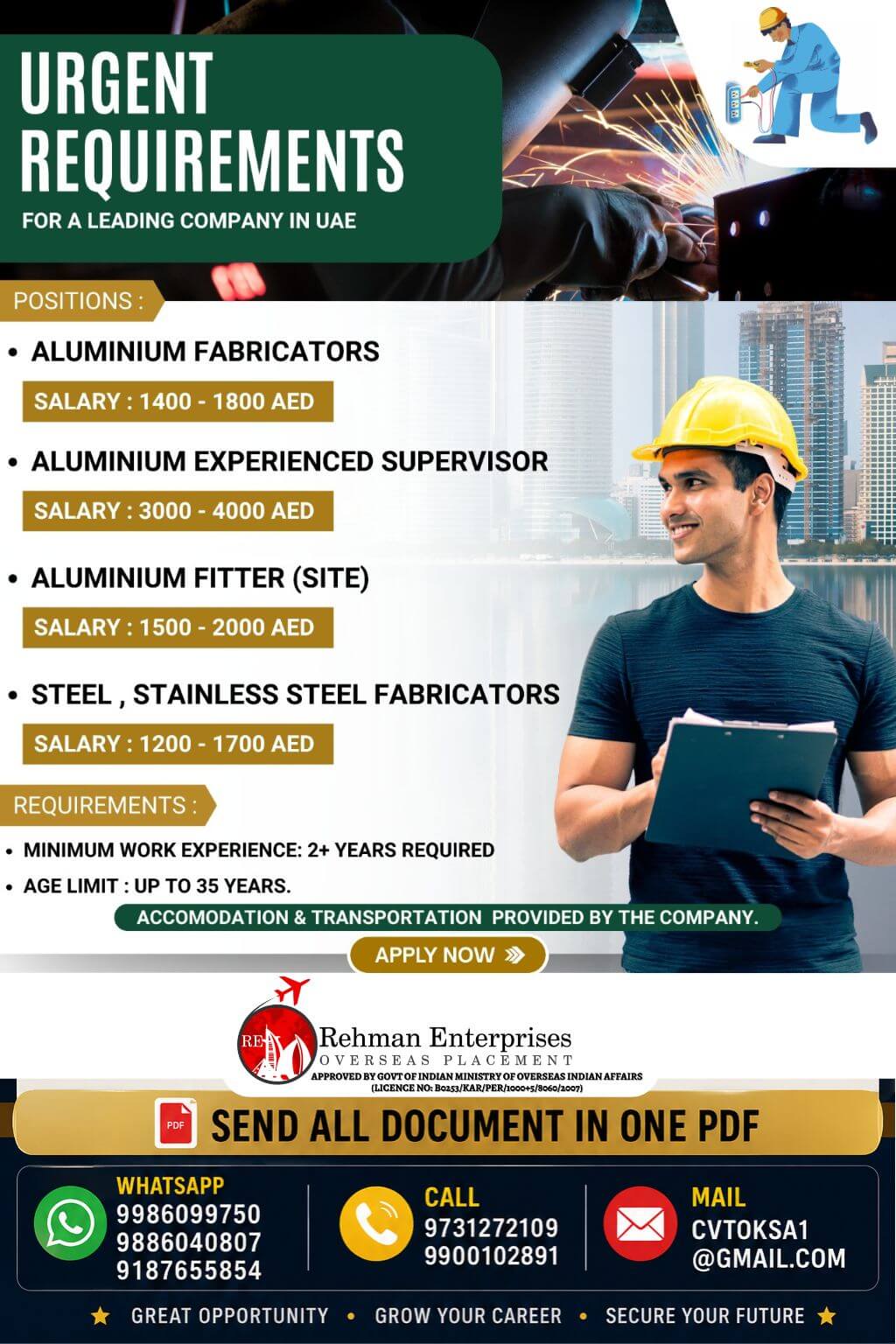HIRING FOR UAE