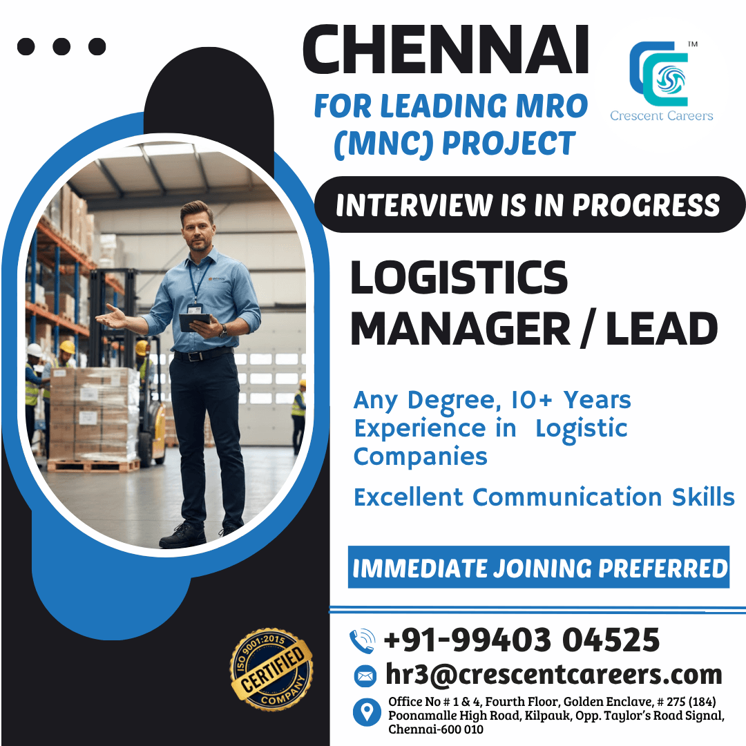 LOGISTICS MANAGER / LEAD