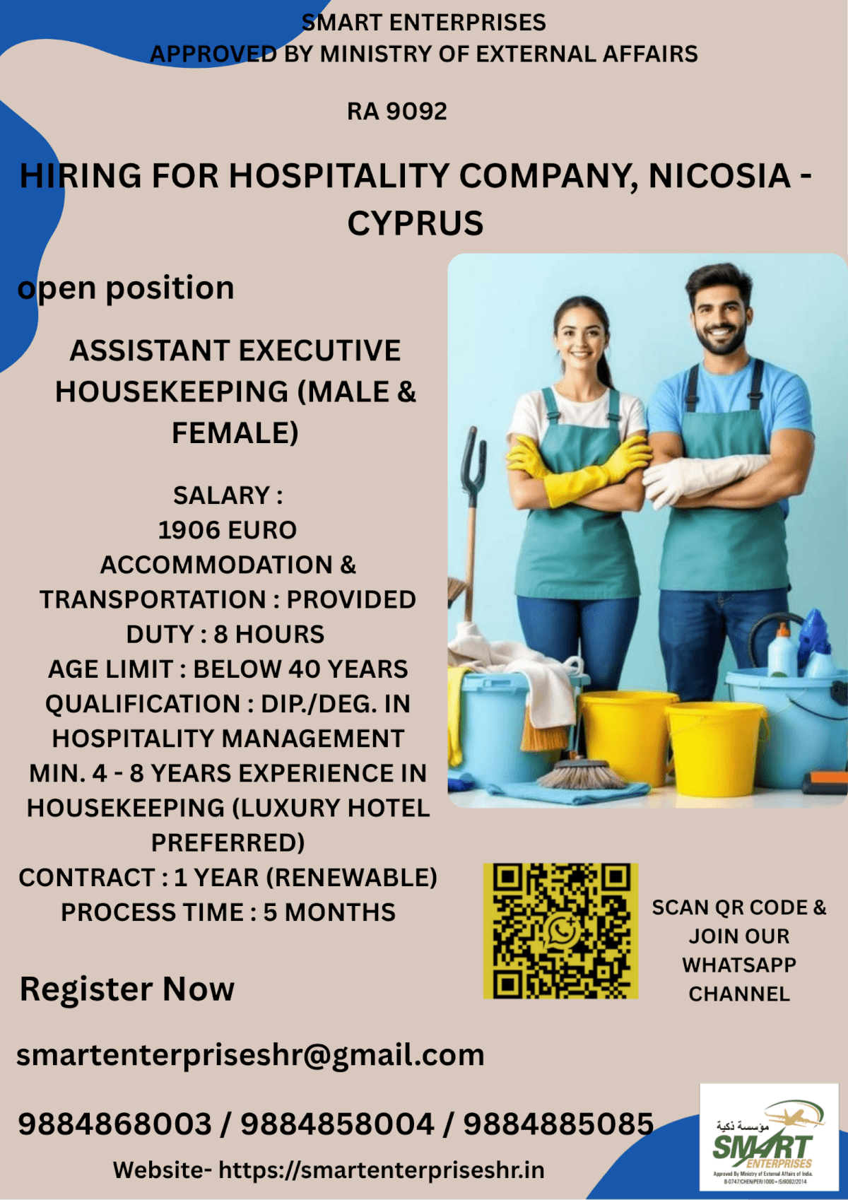 URGENT REQUIREMENT FOR CYPRUS