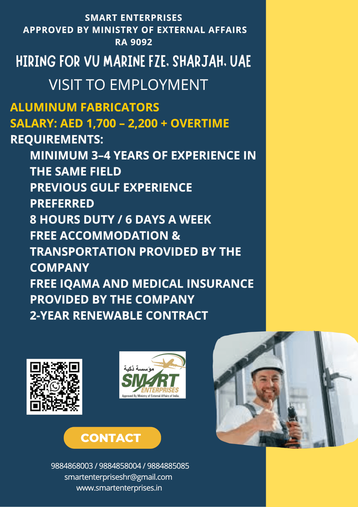 HIRING FOR  UAE