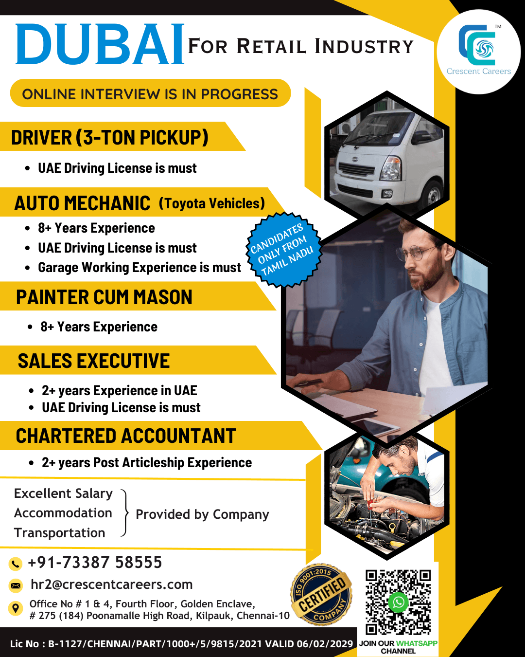 RECRUITMENT FOR DUBAI COUNTRY