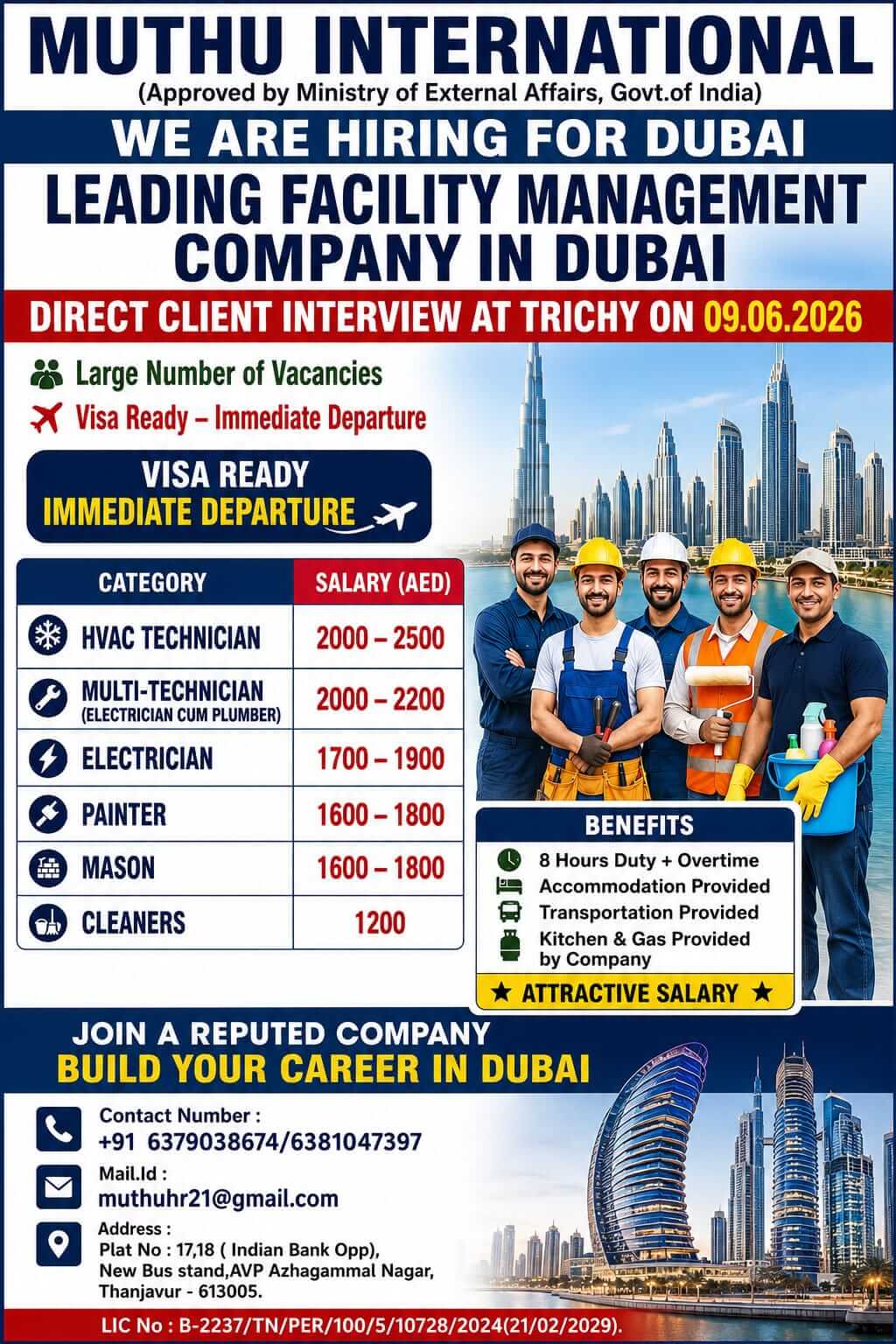 WANTED FOR DUBAI