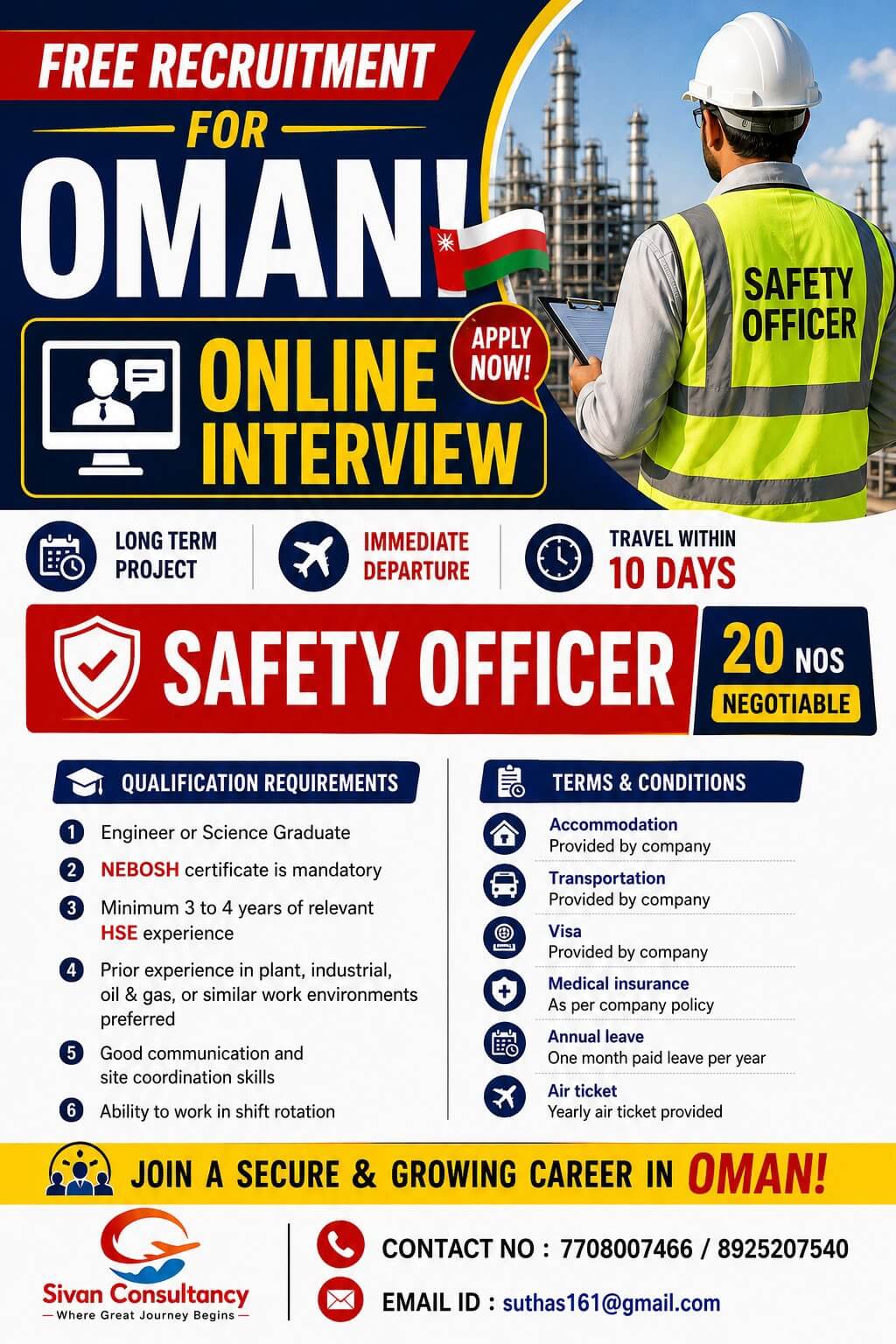 Free Recruitment for Oman