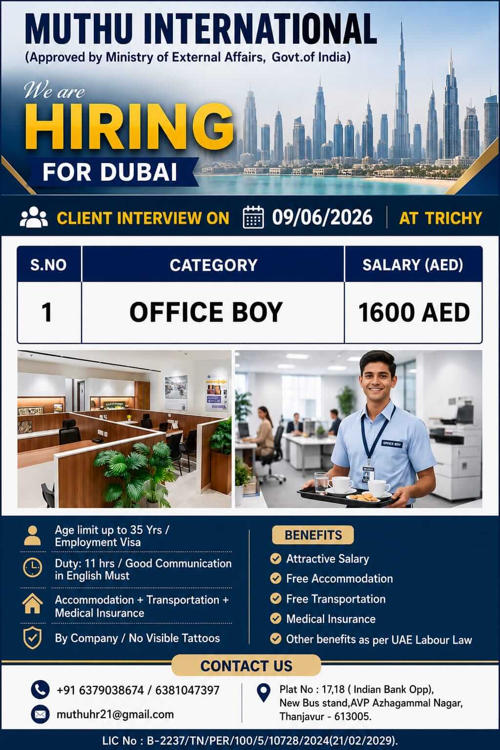 WANTED FOR DUBAI