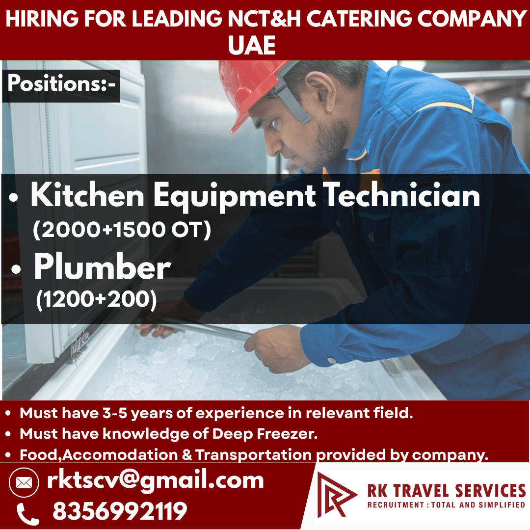 HIRING FOR LEADING NCT&H CATERING COMPANY UAE HIRING FOR LEADING NCT&H CATERING COMPANY UAE