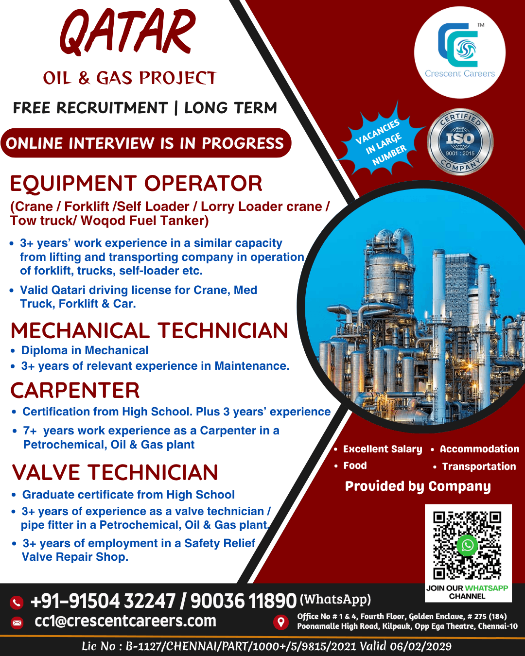FREE RECRUITMENT FOR QATAR COUNTRY FREE RECRUITMENT FOR QATAR COUNTRY