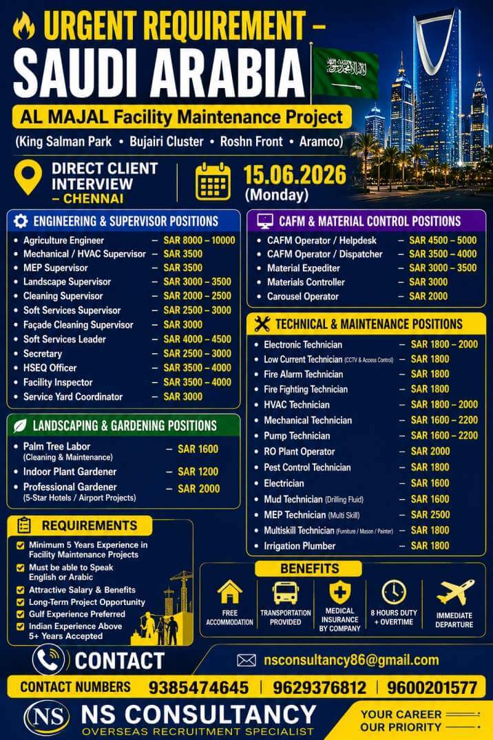 LEADING AL MAJAL FACILITY MAINTENANCE PROJECT REQUIREMENT SAUDI ARABIA LEADING AL MAJAL FACILITY MAINTENANCE PROJECT REQUIREMENT SAUDI ARABIA
