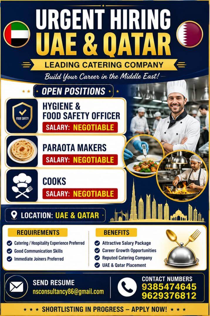 LEADING CATERING COMPANY REQUIREMENT FOR UAE & QUATER LEADING CATERING COMPANY REQUIREMENT FOR UAE & QUATER