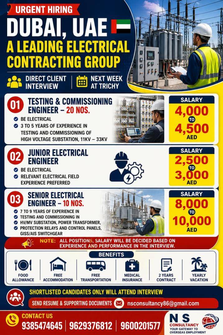 LEADING ELECTRICAL CONTRACTING GROUP COMPANY REQUIREMENT FOR UAE