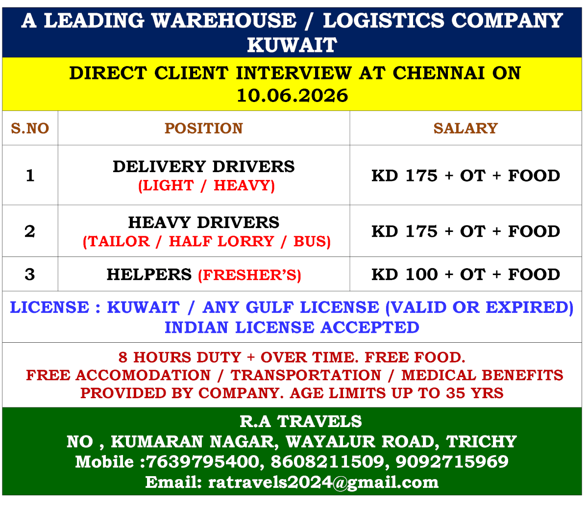A LEADING WAREHOUSE / LOGISTICS COMPANY KUWAIT