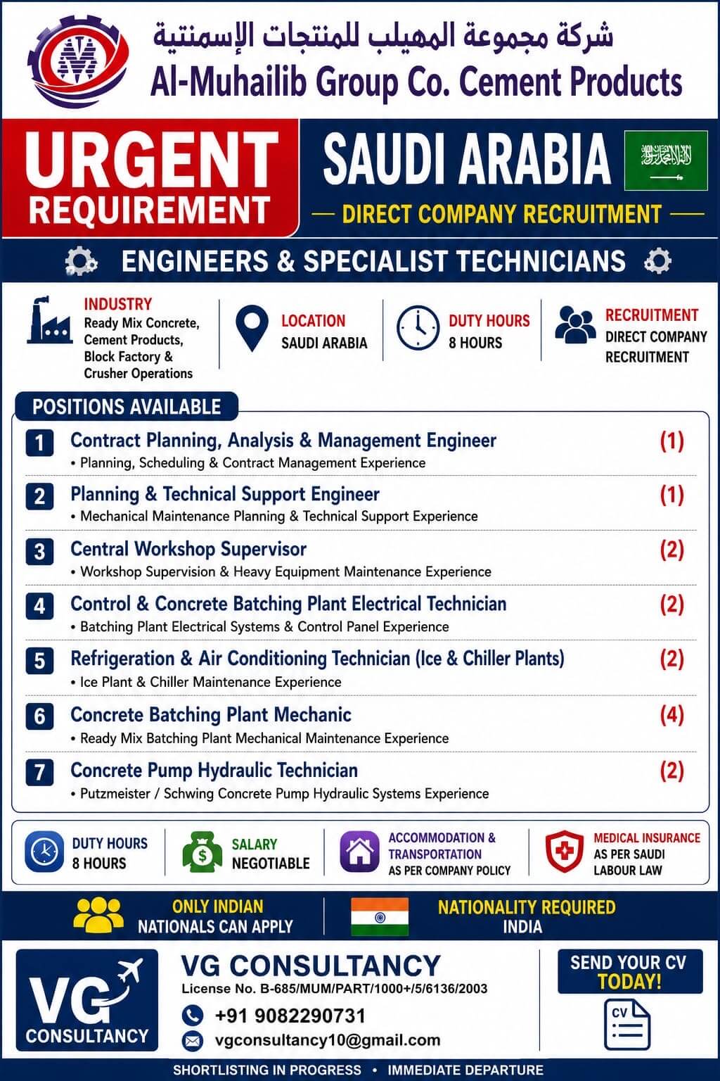 Urgent requirement for saudi Arabia direct company requirement Urgent requirement for saudi Arabia direct company requirement