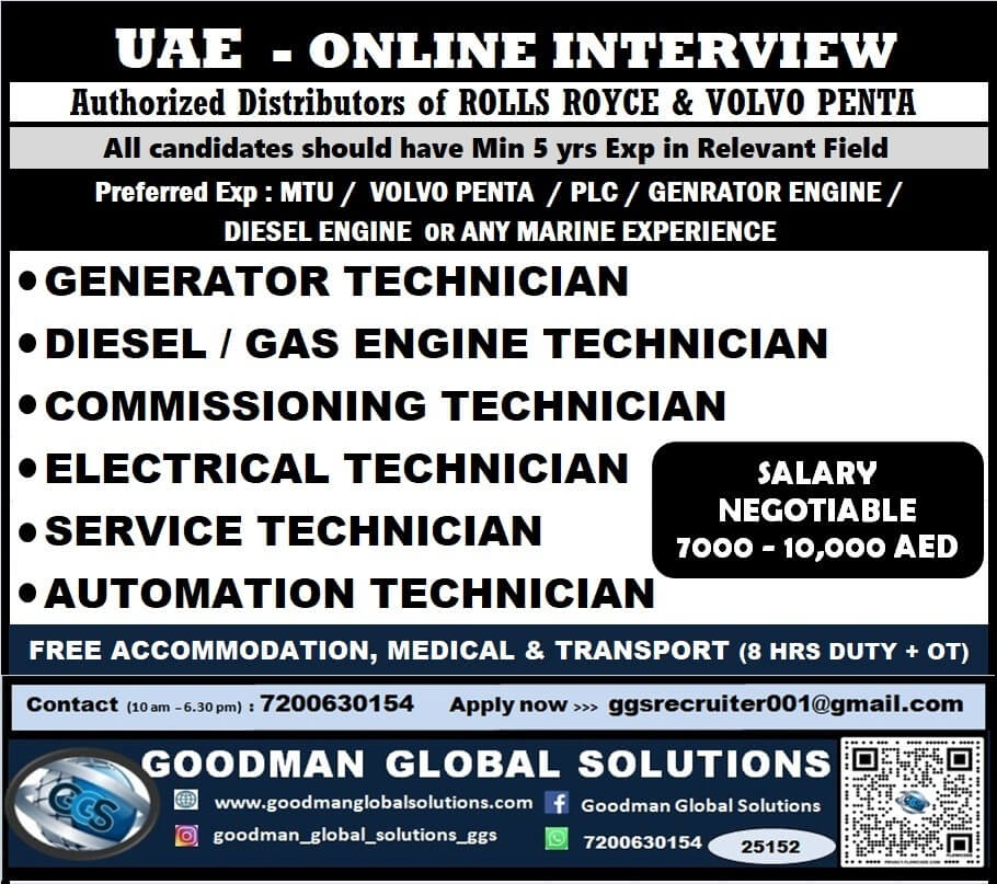 REQUIREMENT -ABUDHABI - LONGTERM PROJECT  ONLINE INTERVIEW