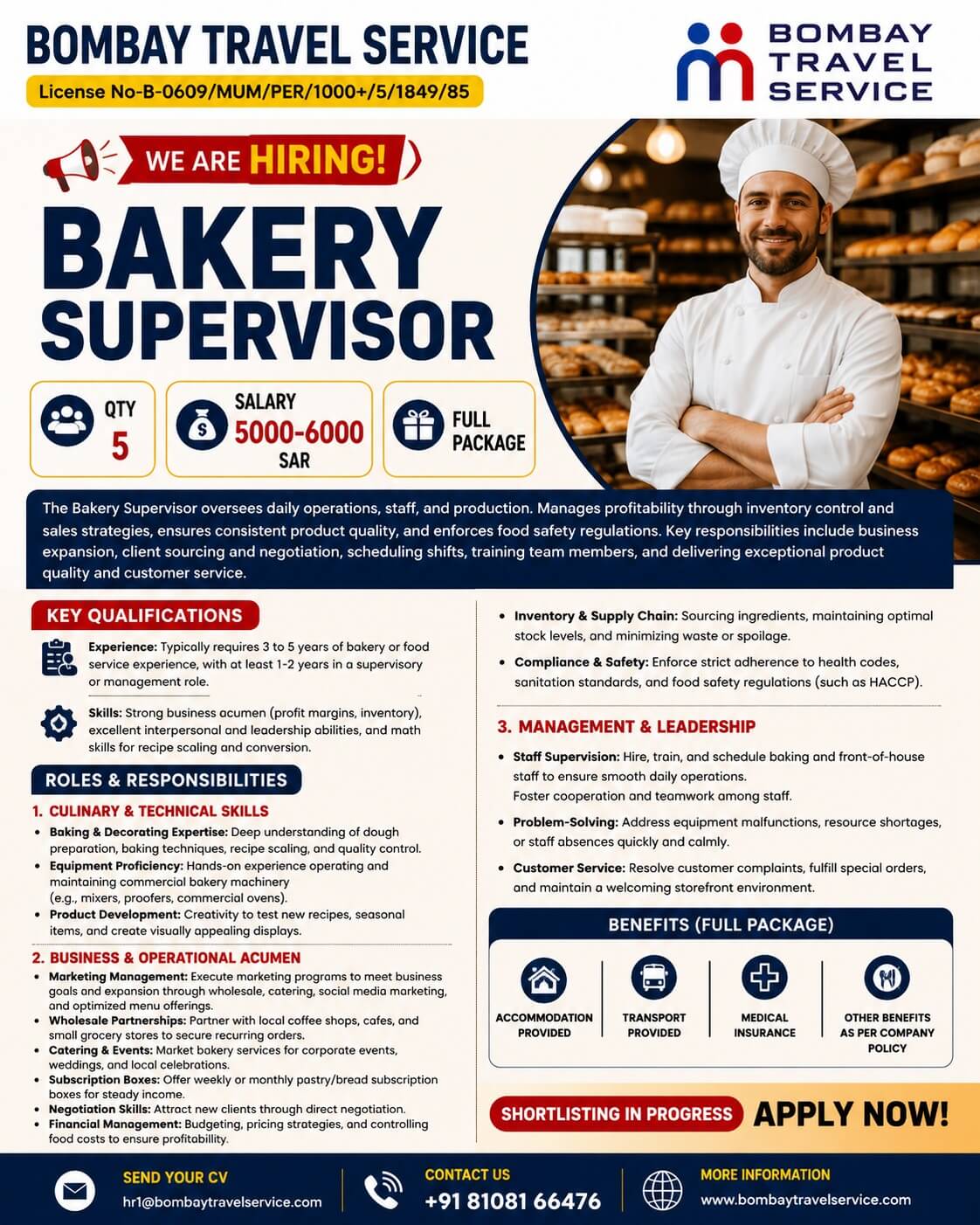 BAKERY SUPERVISOR BAKERY SUPERVISOR