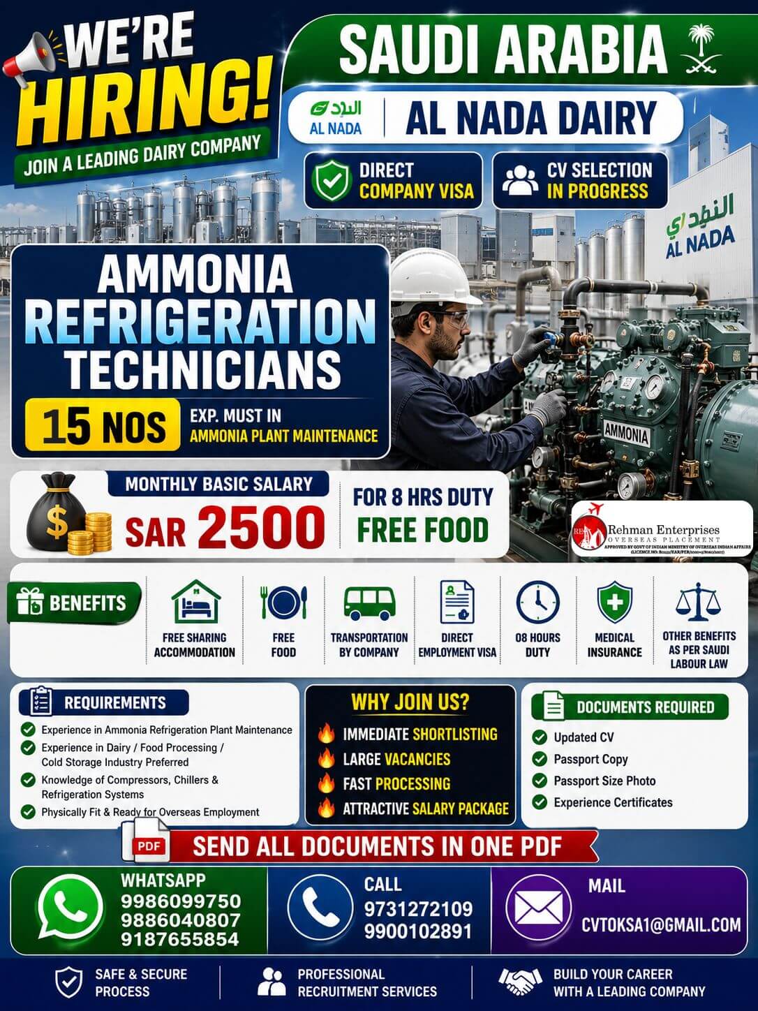 HIRING FOR SAUDI ARABIA HIRING FOR SAUDI ARABIA
