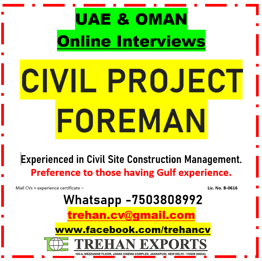 CIVIL PROJECT FOREMAN