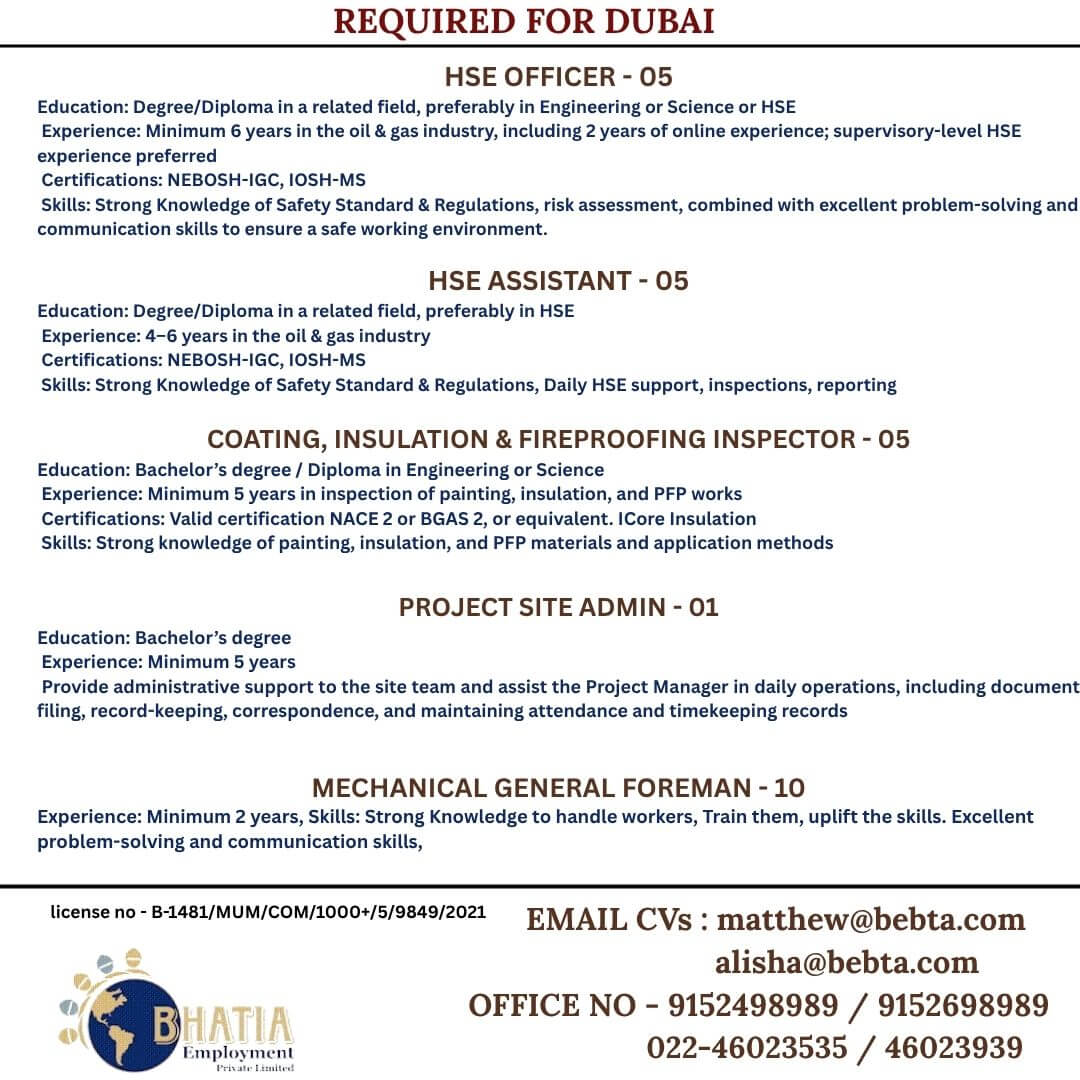 REQUIRED FOR ABUDHABI REQUIRED FOR ABUDHABI