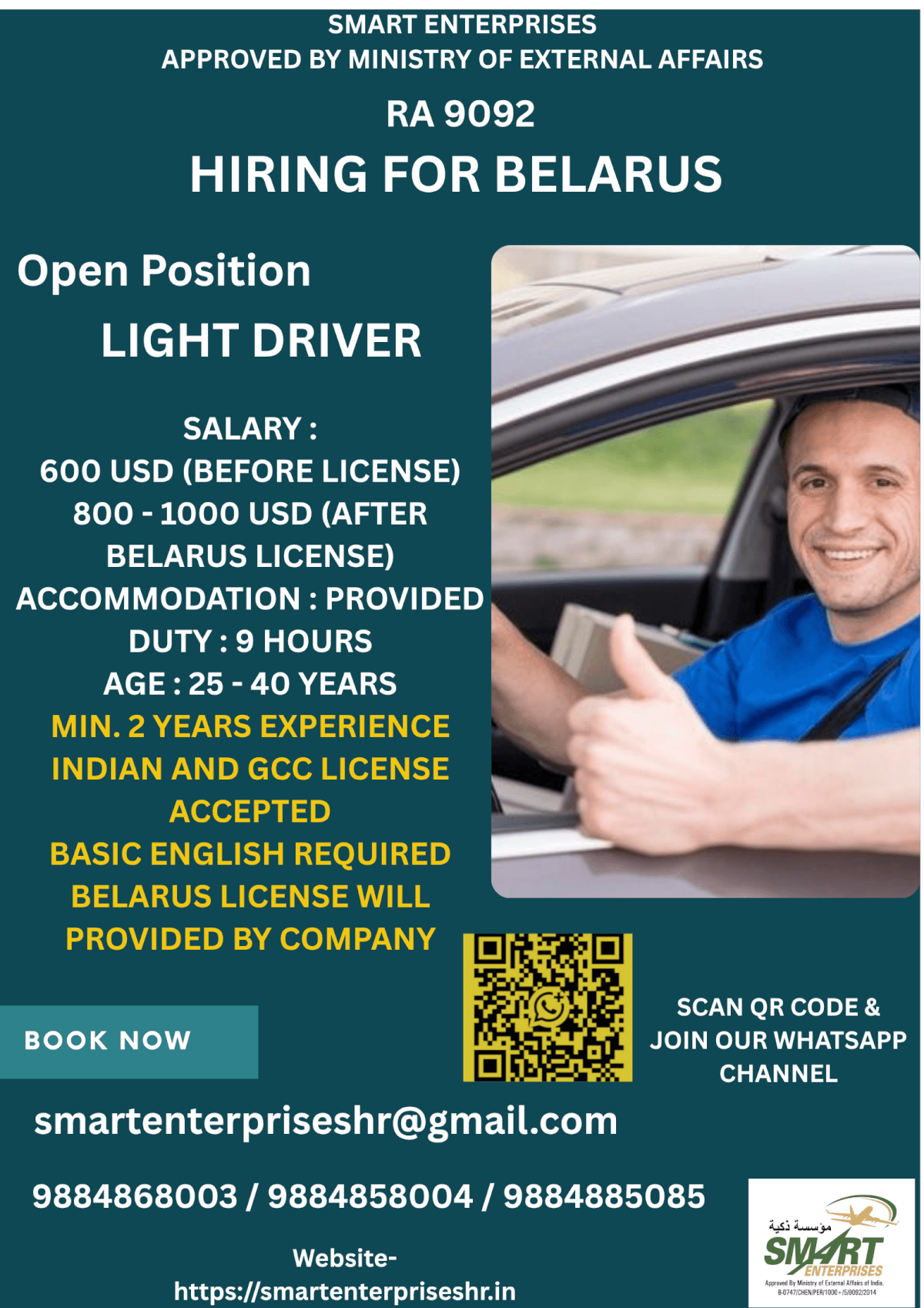 URGENT REQUIREMENT FOR BELARUSQ