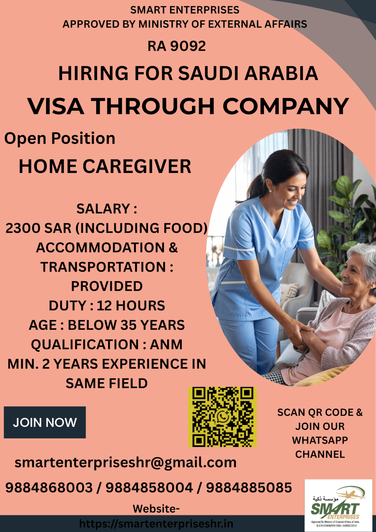 URGENT REQUIREMENT FOR SAUDI ARABIA
