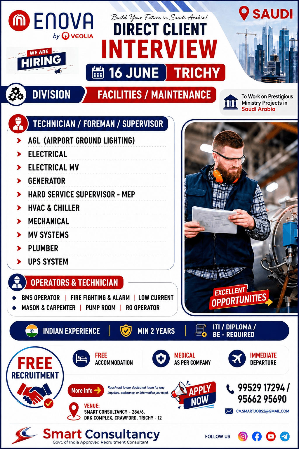 ?? Saudi Arabia Direct Client Interview | ENOVA by VEOLIA | Free Recruitment