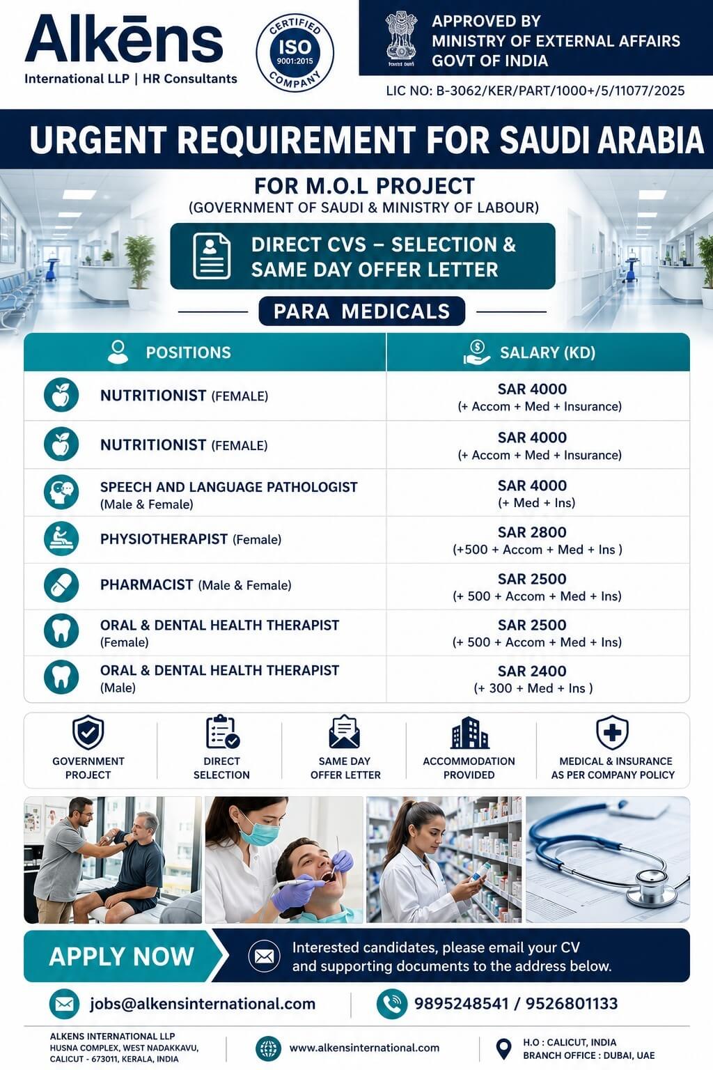 URGENT HIRING FOR SAUDI ARABIA URGENT HIRING FOR SAUDI ARABIA