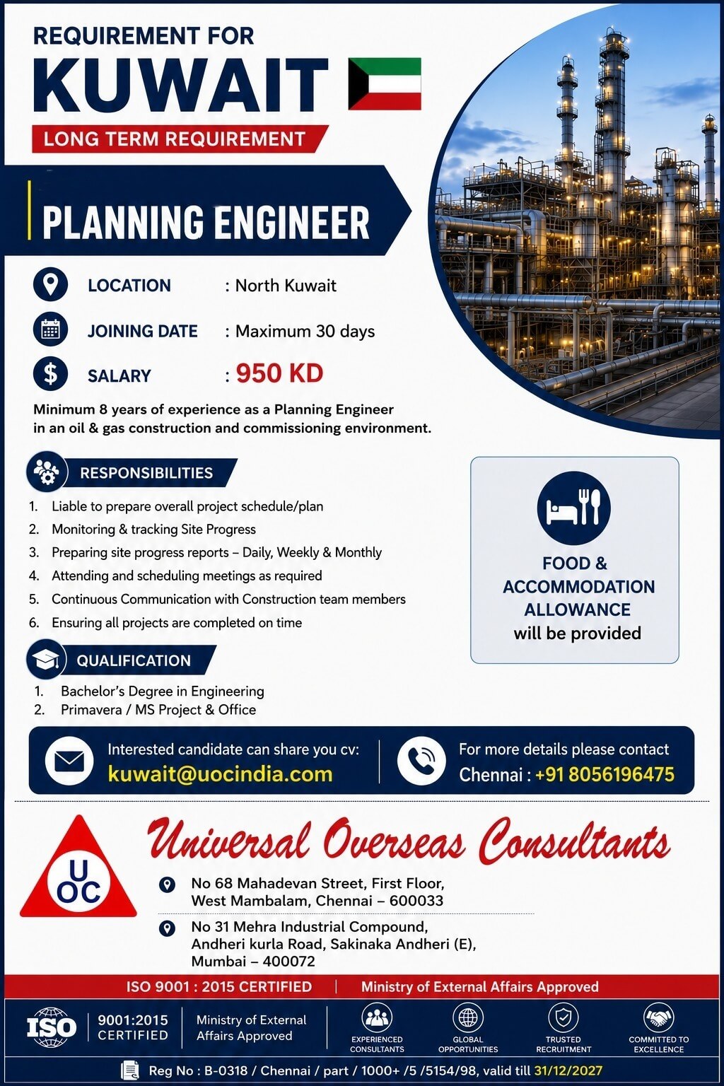PLANNING ENGINEER PLANNING ENGINEER