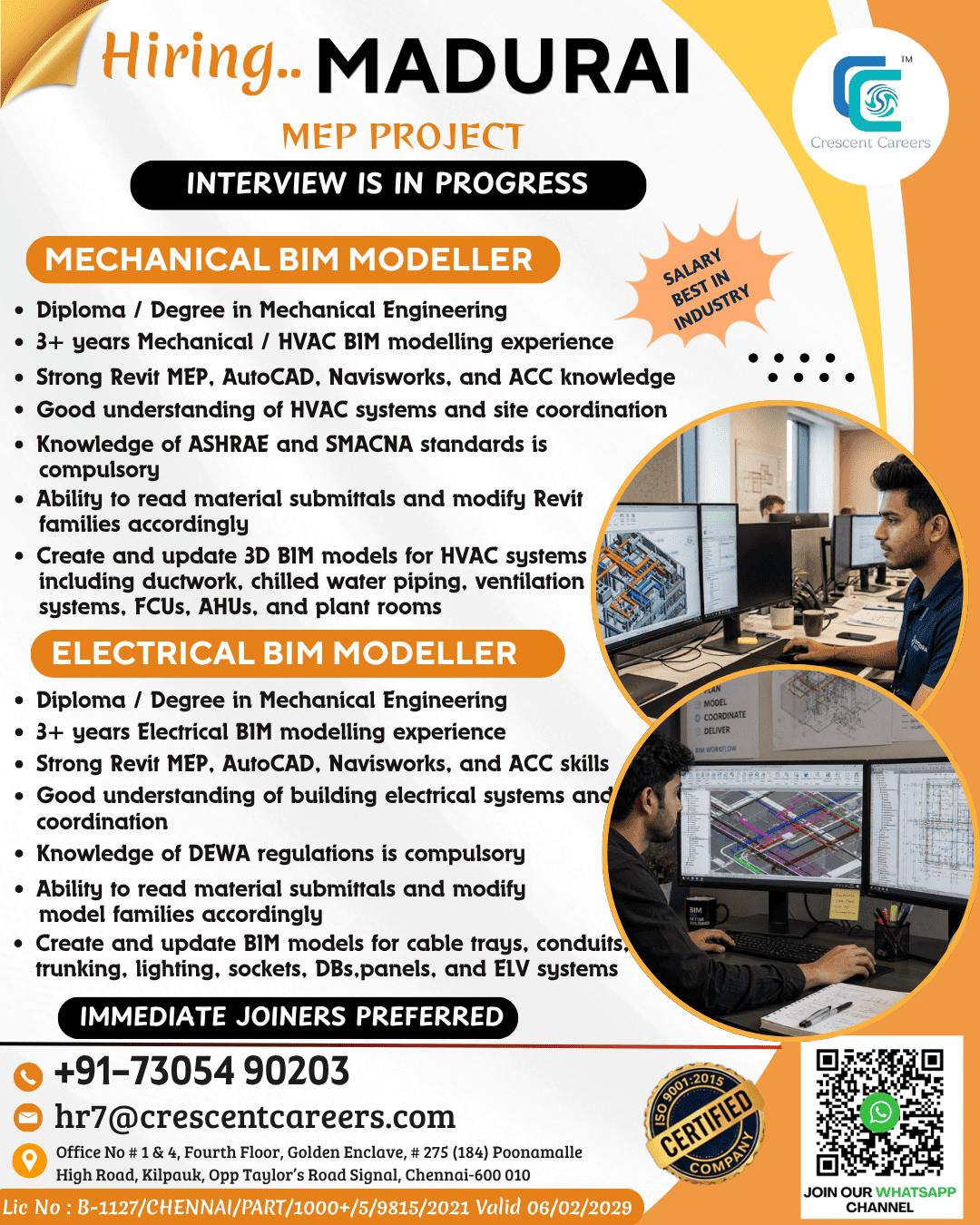MECHANICAL / ELECTRICAL BIM MODELLER MECHANICAL / ELECTRICAL BIM MODELLER