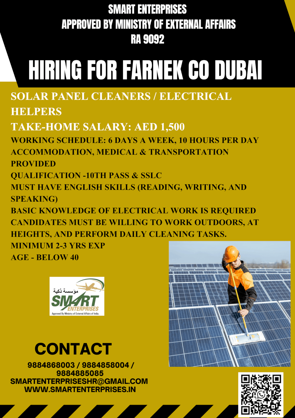 HIRING FOR DUBAI