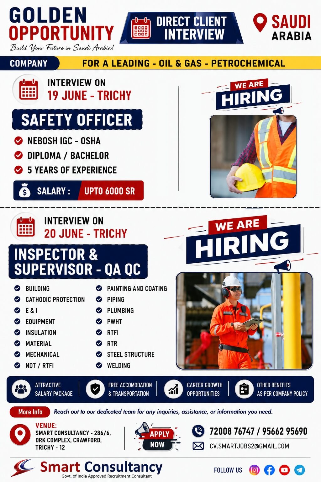 ? SAUDI ARABIA DIRECT CLIENT INTERVIEW – TRICHY ? ? SAUDI ARABIA DIRECT CLIENT INTERVIEW – TRICHY ?