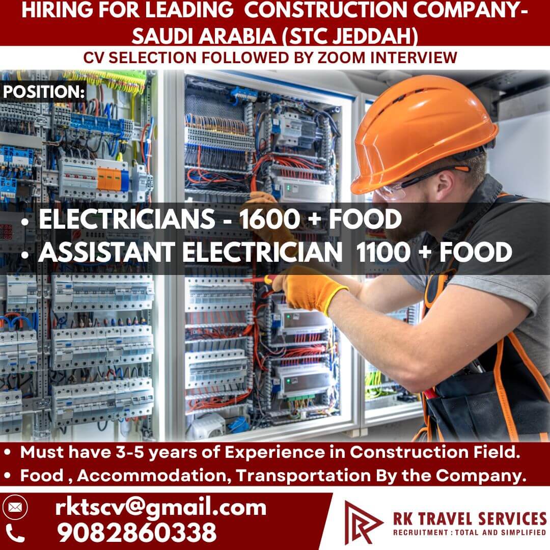 HIRING FOR LEADING construction Company- Saudi Arabia (STC JEDDAH) HIRING FOR LEADING construction Company- Saudi Arabia (STC JEDDAH)