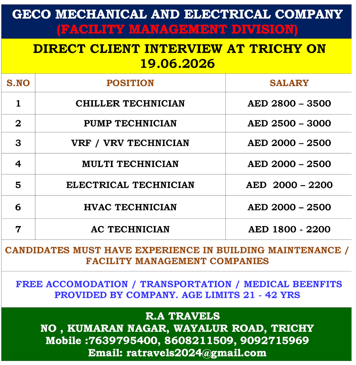 GECO MECHANICAL AND ELECTRICAL COMPANY (FACILITY MANAGEMENT DIVISION) GECO MECHANICAL AND ELECTRICAL COMPANY (FACILITY MANAGEMENT DIVISION)