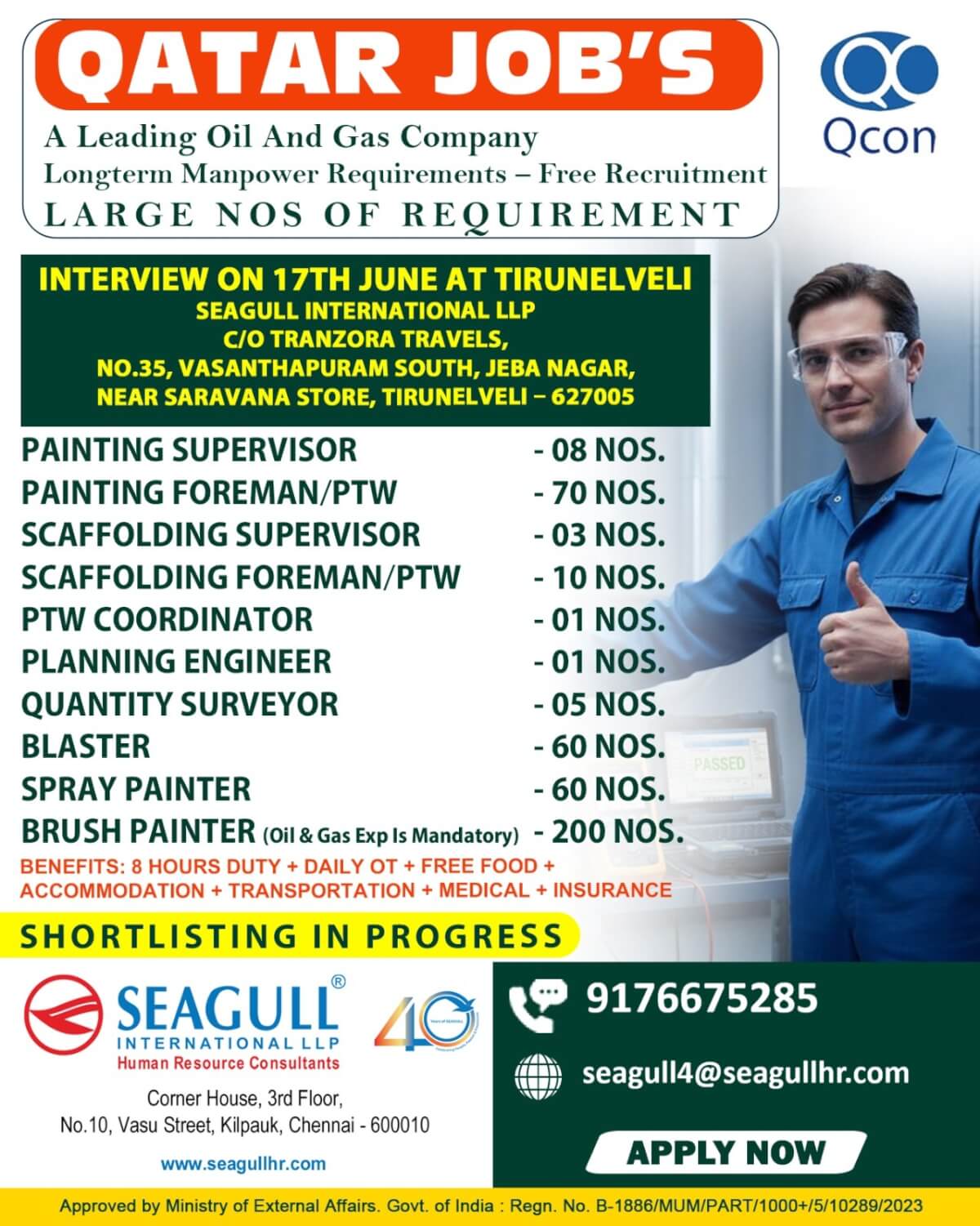 FREE & VERY URGENT REQUIREMENTS FOR OIL & GAS PAINTING & COATING LONG TIME PROJECT AT QATAR FREE & VERY URGENT REQUIREMENTS FOR OIL & GAS PAINTING & COATING LONG TIME PROJECT AT QATAR