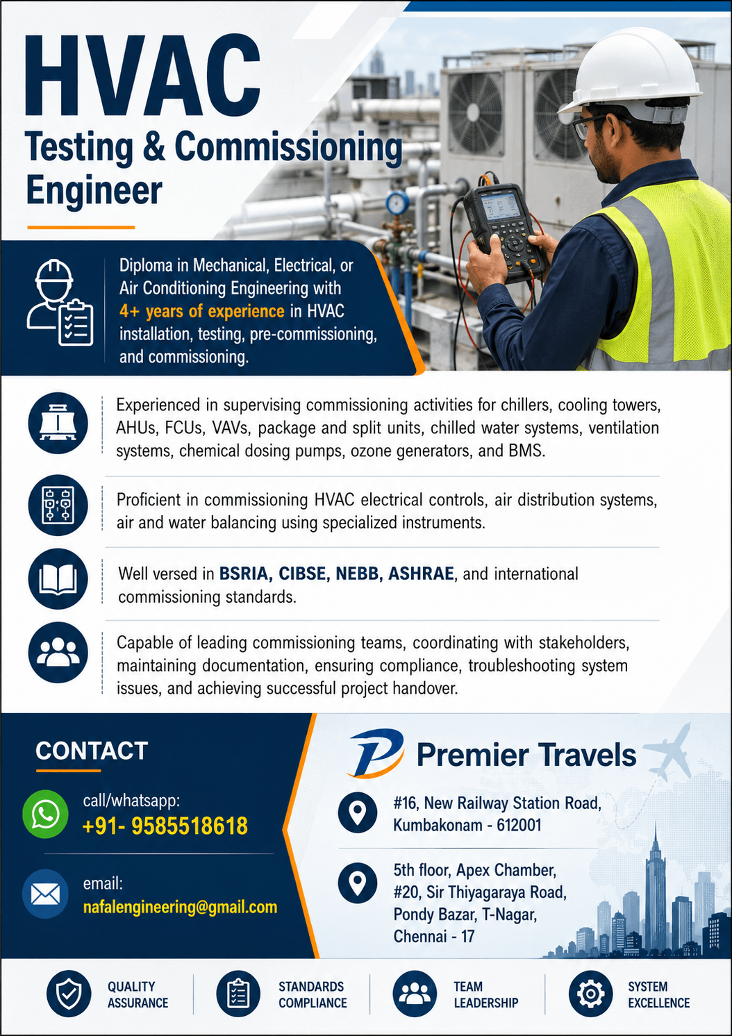 HVAC Testing & Commissioning Supervisor - MEP