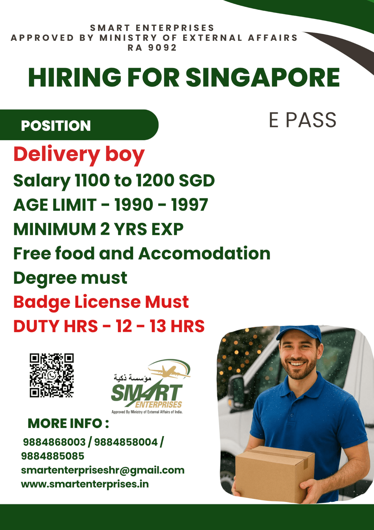 HIRING FOR SINGAPORE HIRING FOR SINGAPORE