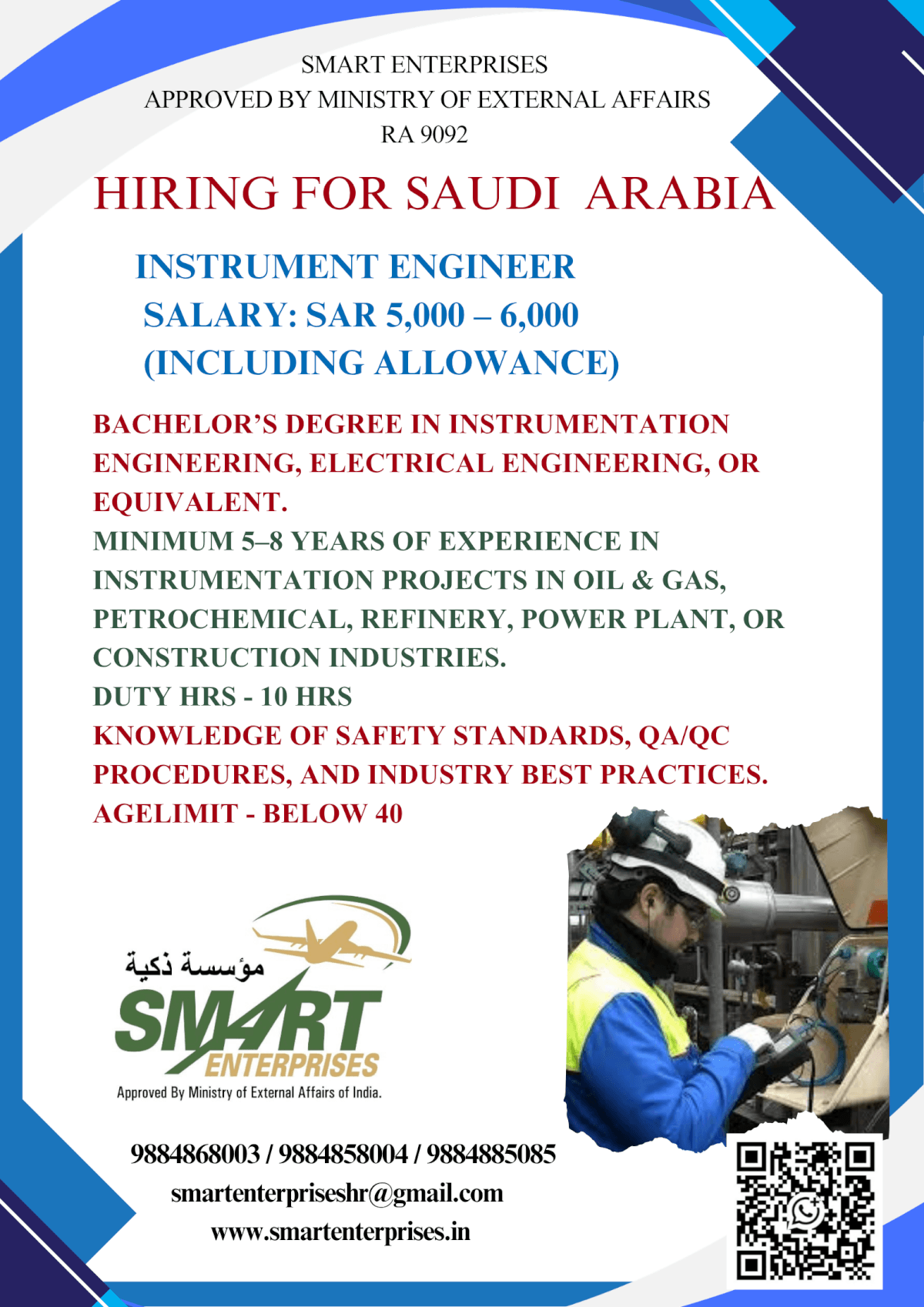 HIRING FOR SAUDI ARABIA HIRING FOR SAUDI ARABIA
