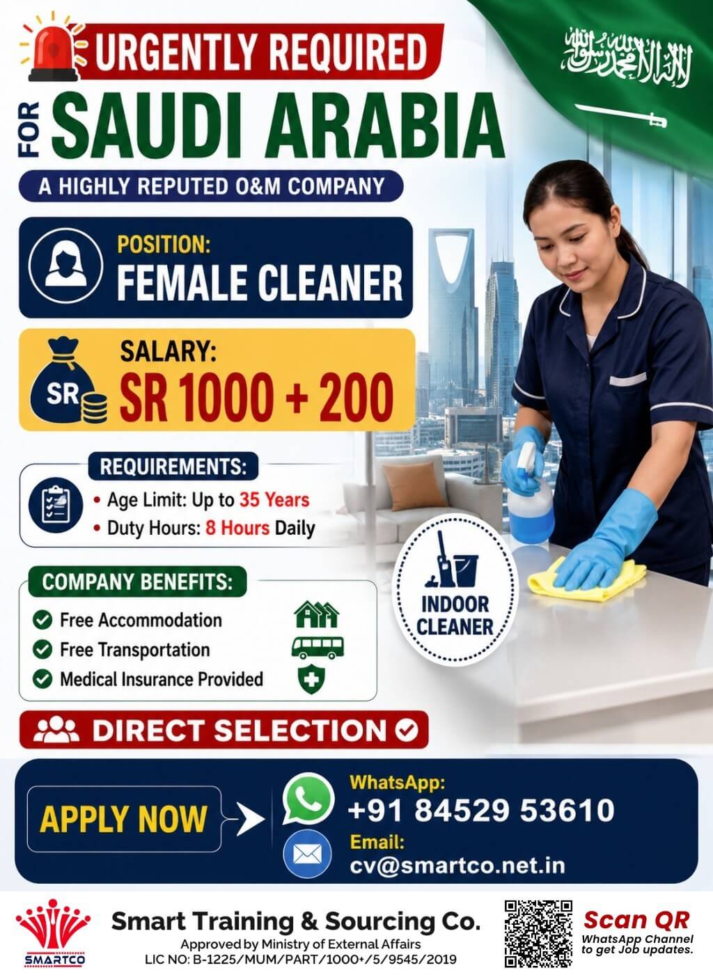 URGENTLY REQUIRED FOR SAUDI ARABIA A Highly Reputed O&M Company URGENTLY REQUIRED FOR SAUDI ARABIA A Highly Reputed O&M Company